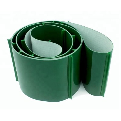 Large load Capacity DIY Green PVC Conveyor Belt With Guide Strip