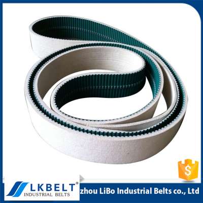 2017 China Manufacturer factory price double sided PU timing belt with white wool felt tensile belt