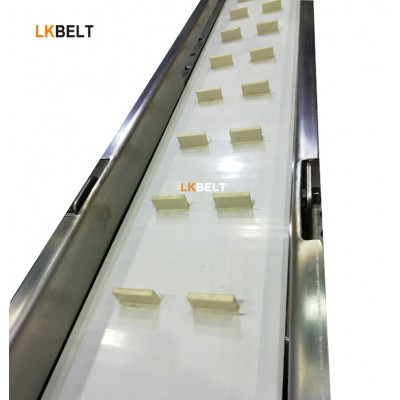 High efficiency white pu incline flat belt conveyor for snack food